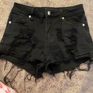 Black Jean shorts